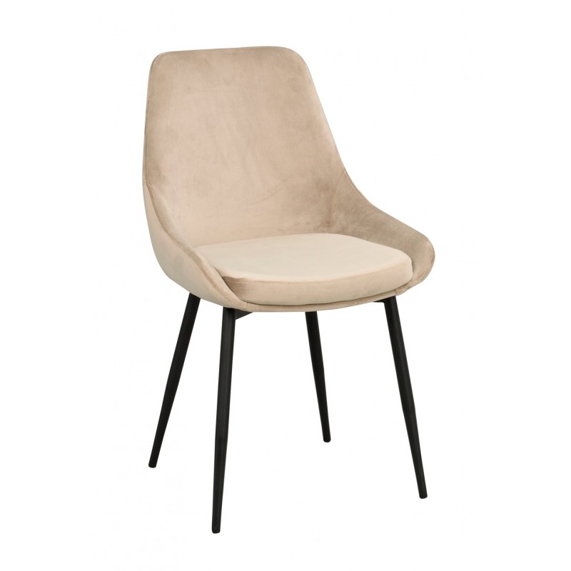 RO Sier Dining Chair Beige Velvet